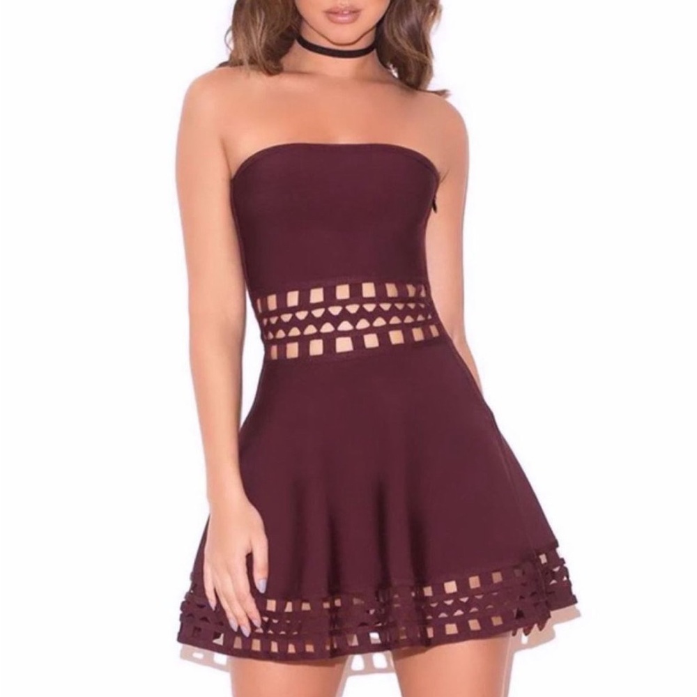 Bandage cutout straples dress